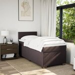 vidaXL Sommier à lattes de lit avec matelas Marron foncé 90x200 cm