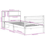 vidaXL Lit bibliothèque sans matelas cire marron 100x200cm bois massif