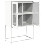 vidaXL Buffet haut blanc 68x39x107 cm acier