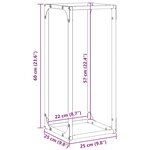 vidaXL Portant de bois chauffage anthracite 25x25x60 cm
