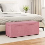 vidaXL Tabouret Rose 101 x 41 x 40 cm Velours et Bois Composite