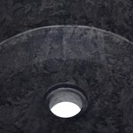 vidaXL Lavabo Noir Ø40x15 cm Marbre