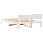 vidaXL Cadre de lit avec tête de lit blanc 150x200 cm Bois de pin massif