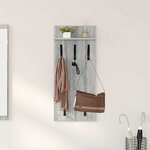 vidaXL Porte-manteau mural avec étagère Sonoma gris 90 x 40 x 10 cm