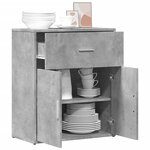 vidaXL Buffet gris béton 60x31x70 cm bois d'ingénierie