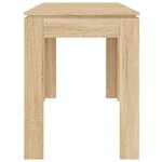 vidaXL Table à manger Chêne sonoma 120x60x76 cm Bois d'ingénierie