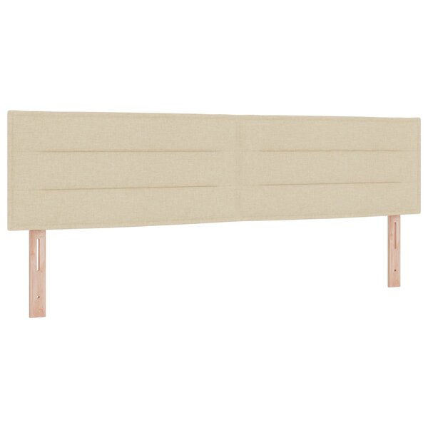 vidaXL Tête de lit LED avec bandes LED Crème 180 cm tissu