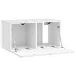 vidaXL Meuble TV mural 59 5 x 31 x 30 cm Blanc brillant