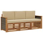 vidaXL Ensembles de canapés 3 pc Bois d'Acacia Massif
