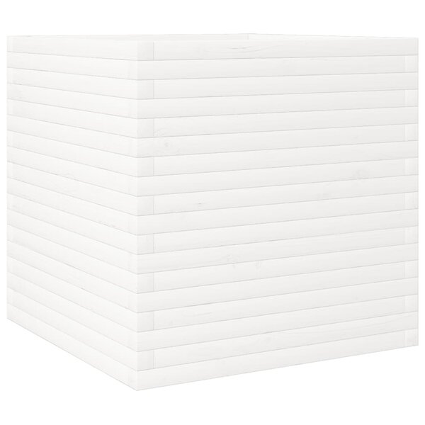 vidaXL Jardinière blanc 70x70x68 5 cm bois de pin massif