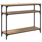 vidaXL Table console avec étagère Chêne artisanal 100 x 29 x 75 cm
