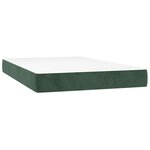 vidaXL Sommier à lattes de lit matelas et LED Vert foncé 120x200 cm