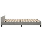 vidaXL Cadre de lit sans matelas gris clair 120x190 cm velours