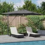 vidaXL Parasol Roma Anthracite 286 x 285 x 270 cm Aluminium  Polyester