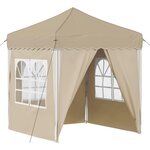 vidaXL Tente de fête pop-up 195 x 195 x 245 cm Crème Tissu Oxford