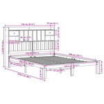 vidaXL Lit bibliothèque sans matelas cire marron 150x200 cm pin massif
