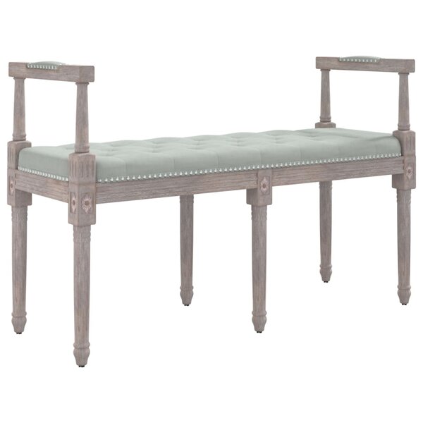 Banc banquette 110 x 40 x 70 cm velours gris clair 02_0010591