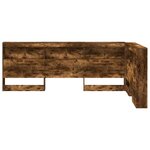 vidaXL Tête de lit de rangement Chêne fumé 120 cm Bois d'ingénierie