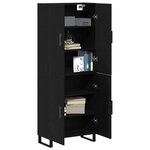 vidaXL Haut Armoire 2 Pièces Chêne noir 69 5 x 34 x 180 cm