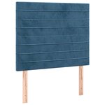 vidaXL Cadre de lit sans matelas bleu foncé 90x200 cm velours
