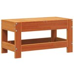 vidaXL Repose-pied de jardin cire marron 62x30x32 cm bois pin massif