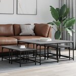 vidaXL Tables basses gigognes 5 Pièces sonoma gris bois d'ingénierie