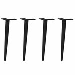 vidaXL Pieds de table basse coniques 4 pièces Noir 30-31 cm Acier