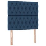 vidaXL Lit avec rangement et matelas Bleu 100 x 200 cm Polyester
