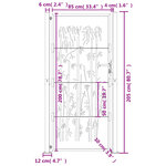 vidaXL Portail de jardin 105x205 cm acier corten design de bambou
