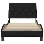 vidaXL Cadre de lit sans matelas noir 90x190 cm tissu