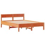 vidaXL Cadre de lit sans matelas cire marron 140x190cm bois pin massif