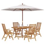 vidaXL Ensemble de salle à manger pour jardin 5 Pièces Marron