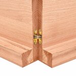 vidaXL Étagère murale marron clair bois chêne massif traité