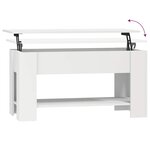 vidaXL Table basse blanc 101x49x52 cm bois d'ingénierie
