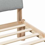 vidaXL Cadre de lit avec tête de lit Marron et gris clair 160 x 200 cm