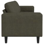 vidaXL Ensemble de Canapés Vert armée Cuir suédé faux