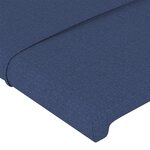 vidaXL Tête de lit avec oreilles Bleu 203x23x78/88 cm Tissu