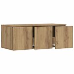 vidaXL Meuble TV chêne artisanal 80x34x30 cm bois d'ingénierie