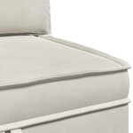 vidaXL Sofa avec rangement Crème Velours
