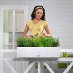 LECHUZA Jardinière BALCONERA Cottage 80 ALL-IN-ONE Blanc