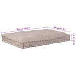 Coussin palette vidaXL Beige 120x80x12 cm Tissu