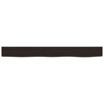 vidaXL Étagère murale marron foncé 100x10x2cm bois chêne massif traité