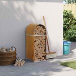 vidaXL Porte-bûches aspect bois 40x45x100 cm acier galvanisé