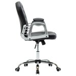 Chaise fauteuil siège de bureau informatique étude pivotante similicuir noir 02_0024055