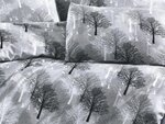 Parure de lit grise TREE 140 x 200 cm
