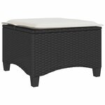 vidaXL Tabourets jardin coussins 2 Pièces noir 55x55x36 cm résine tressée