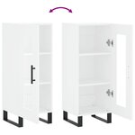 vidaXL Buffet blanc 34 5x34x90 cm bois d'ingénierie