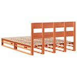 vidaXL Cadre de lit sans matelas cire marron 150x200cm bois pin massif