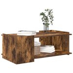 vidaXL Table basse Chêne fumé 90 x 50 x 33 cm Bois d'ingénierie