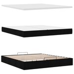 VidaXL Cadre de lit ottoman avec matelas noir 200x200cm tissu